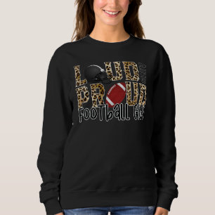 Loud Proud Football Gigi Leopard  Football Grandma Sweatshirt