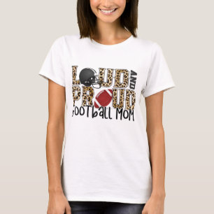 Loud Proud Moms Football Leopard Print Cheetah Pat T-Shirt