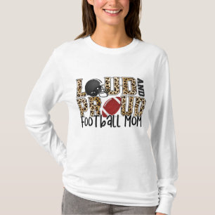 Loud Proud Moms Football Leopard Print Cheetah Pat T-Shirt