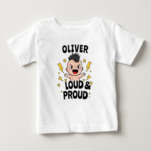 Loud & Proud Punk Rocker Baby T-Shirt (Front)