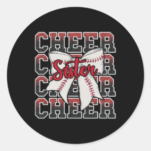 Loud Proud Sell Cheer Sister Coquette Bow Sport Te Classic Round Sticker