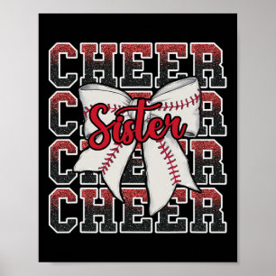 Loud Proud Sell Cheer Sister Coquette Bow Sport Te Poster