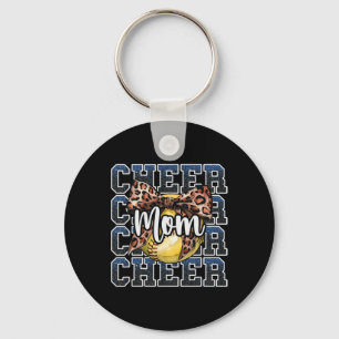 Loud Proud Sport Softll Cheer Mum Mama Leopard Bow Key Ring