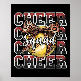 Loud Proud Sport Softll Cheer Squad Crew Leopard B Poster