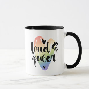 Loud & Queer   Watercolor Heart Mug