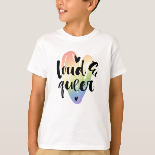 Loud & Queer   Watercolor Heart T-Shirt