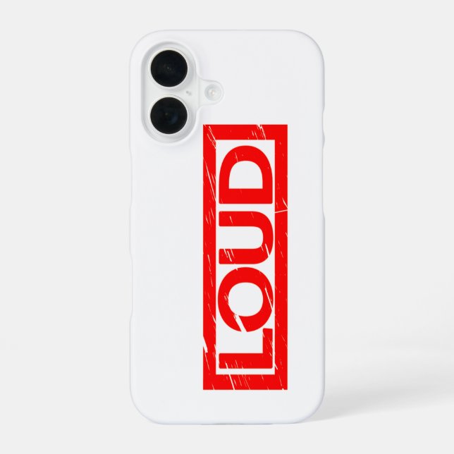 Loud Stamp iPhone 16 Case (Back)