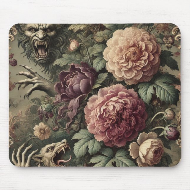 Louder than Blooms – Gothic Victorian Mouse Pad (Front)