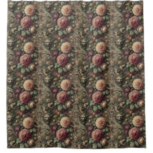 Louder than Blooms – Gothic Victorian Shower Curtain