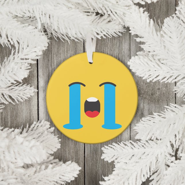 Loudly Crying Emoji Sad Face Ornament (Creator Uploaded)