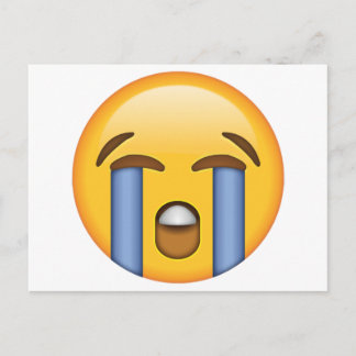 Loudly Crying Face - Emoji Postcard