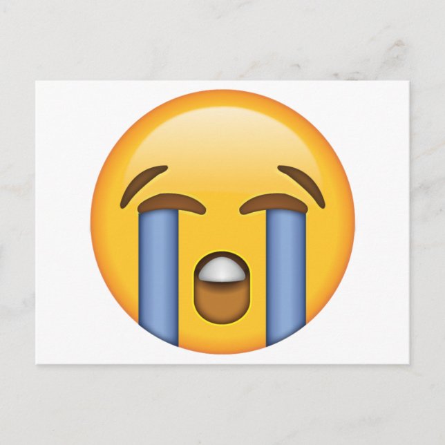 Loudly Crying Face - Emoji Postcard (Front)