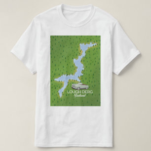 Lough Derg Ireland map T-Shirt