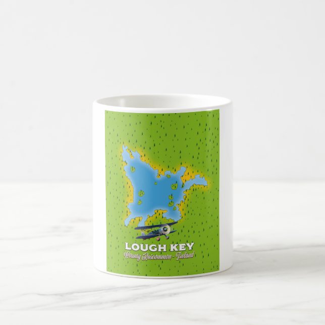 Lough Key County Roscommon, Ireland map Coffee Mug (Center)