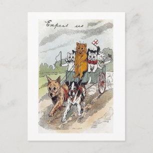 Loui Wain, Cats & Dogs, Holiday Postcard