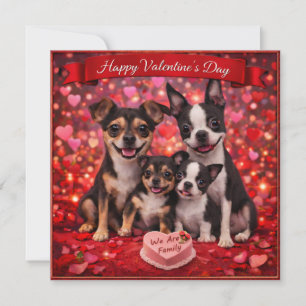 Louie and Luna and a Family of 4 Card