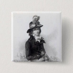 Louis Antoine de Saint-Just 15 Cm Square Badge