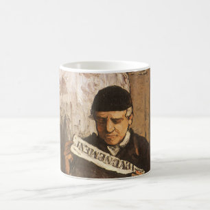 Louis Auguste Cezanne Father Of The Artist Reading Coffee Mug