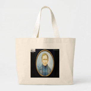 Louis Braille Famous Quote Large Tote Bag