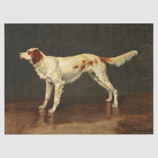 Louis Brown's English Setter by Frederic Remington Tissue Paper (Front)