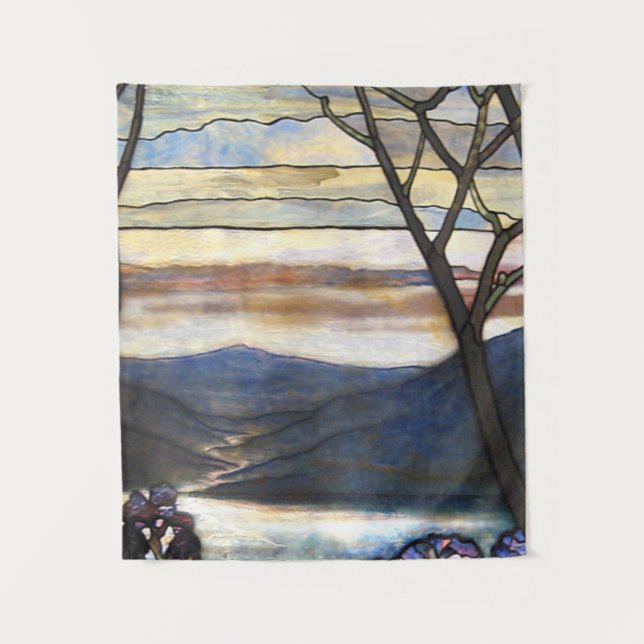 Louis Comfort Tiffany - Stained Glass 4 Magnolias Tapestry (Front)