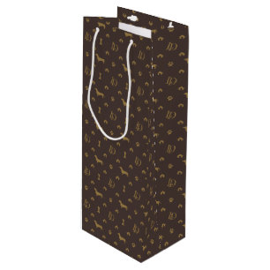 Louis Dachshund Luxury Dog Attire Wine Gift Bag