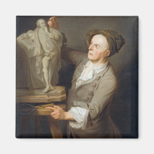 Louis-Francois Roubiliac (1695-1762) Modelling his Magnet