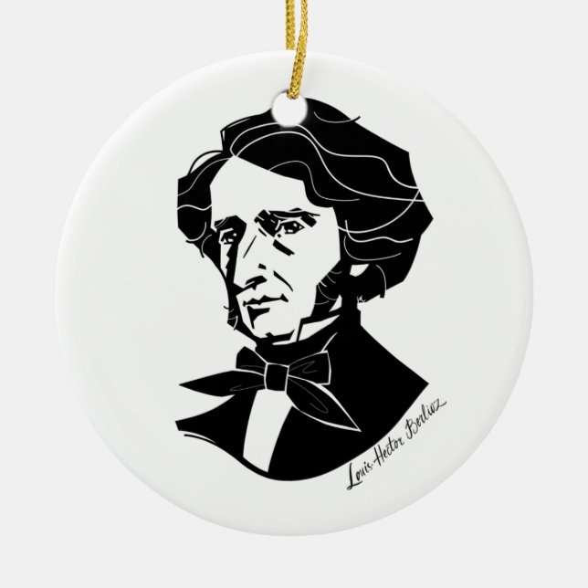 Louis-Hector Berlioz Ceramic Ornament (Front)