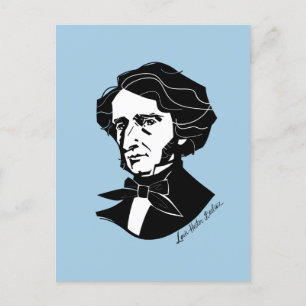 Louis-Hector Berlioz  (on coloured background) Postcard