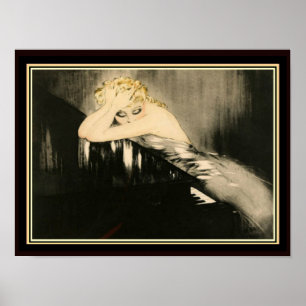 Louis Icart " Blonde at Piano" Poster