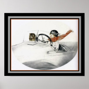 Louis Icart "Sunday Drive" Art Deco Print