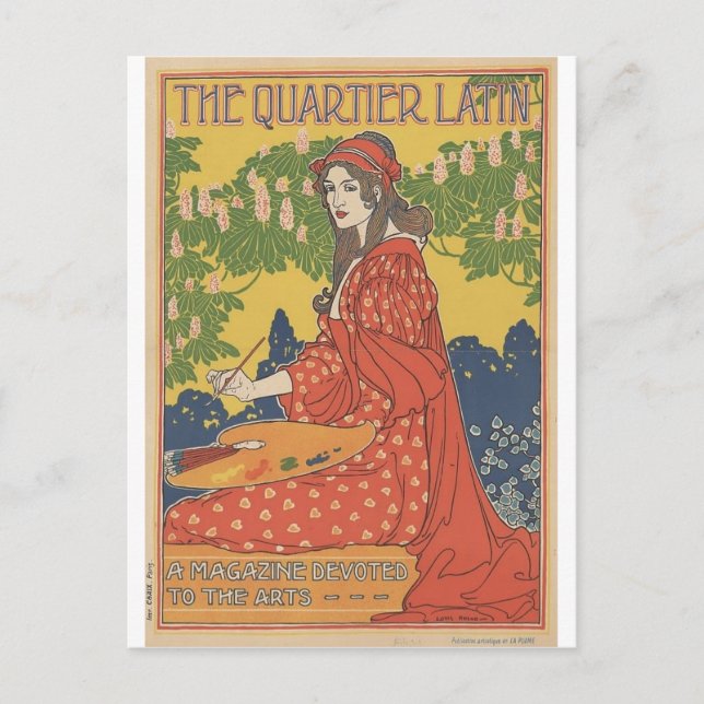 Louis John Rhead - The Quartier Latin Postcard (Front)