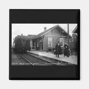 Louis Pesha Ann Arbor Railroad Depot Shepherd, MI Magnet