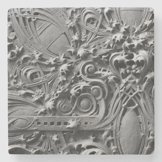 Louis Sullivan Spandrel Panel Detail Stone Coaster (Front)