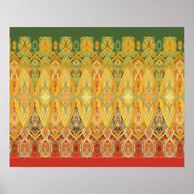 Louis Sullivan Truss Frieze Stencil Poster (Front)