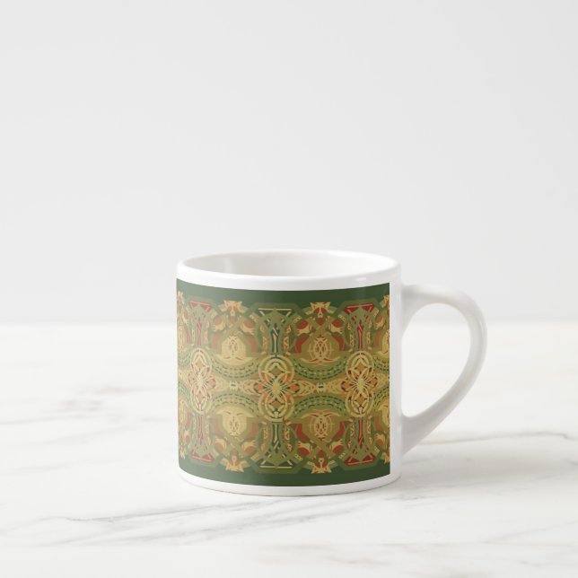 Louis Sullivan Upper Beam Stencil Pattern Espresso Cup (Right)