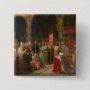 Louis VII  the Young, King of France 15 Cm Square Badge