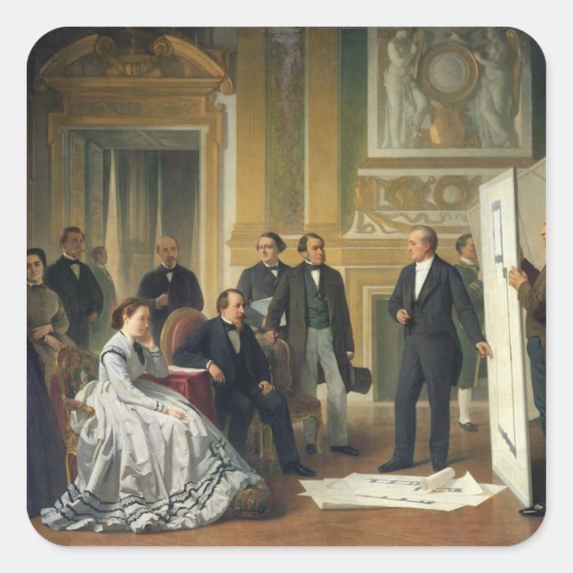 Louis Visconti Presenting the New Plans for Square Sticker (Front)