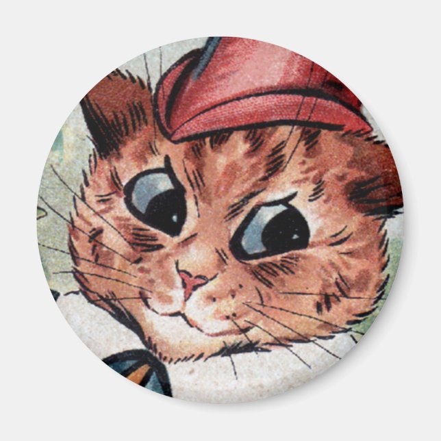 Louis Wain cat Magnet (Front)