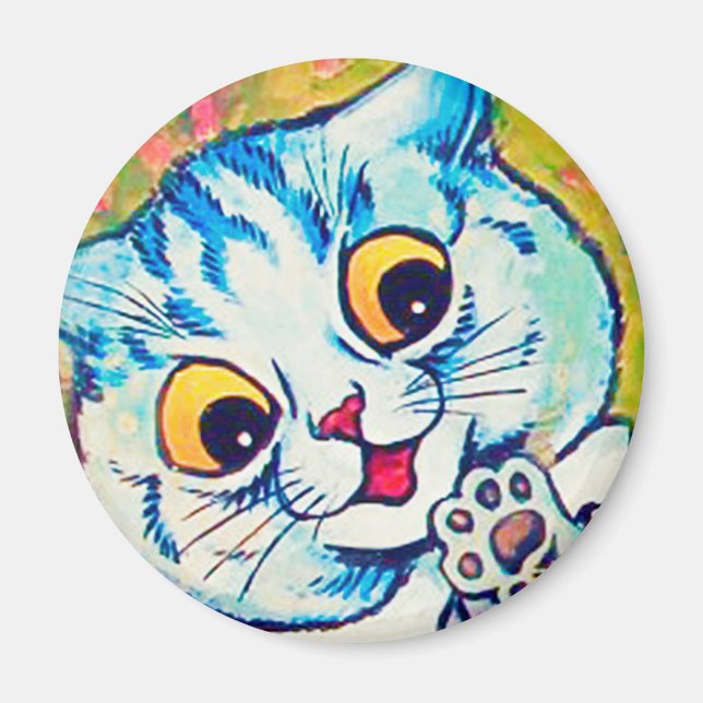 Louis Wain cat Magnet (Front)