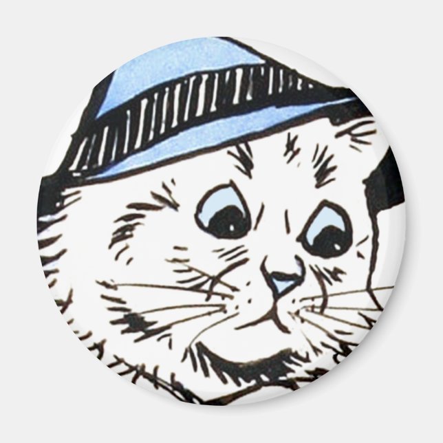 Louis Wain cat Magnet (Front)