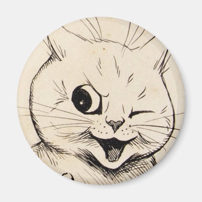 Louis Wain cat Magnet (Front)