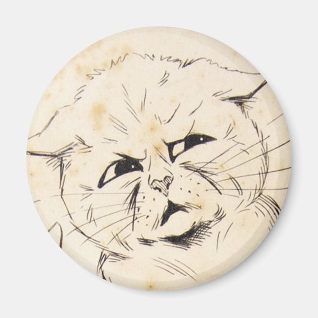 Louis Wain cat Magnet (Front)