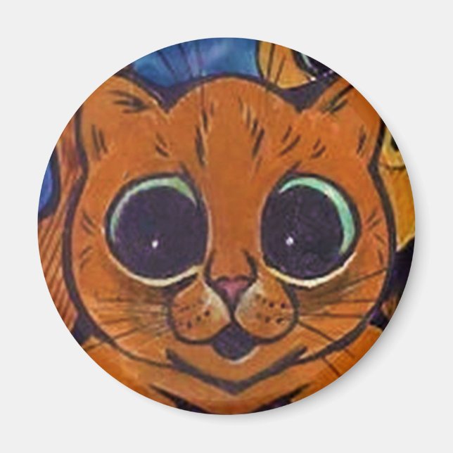 Louis Wain cat Magnet (Front)