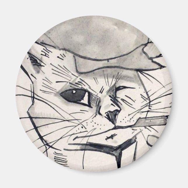 Louis Wain cat Magnet (Front)