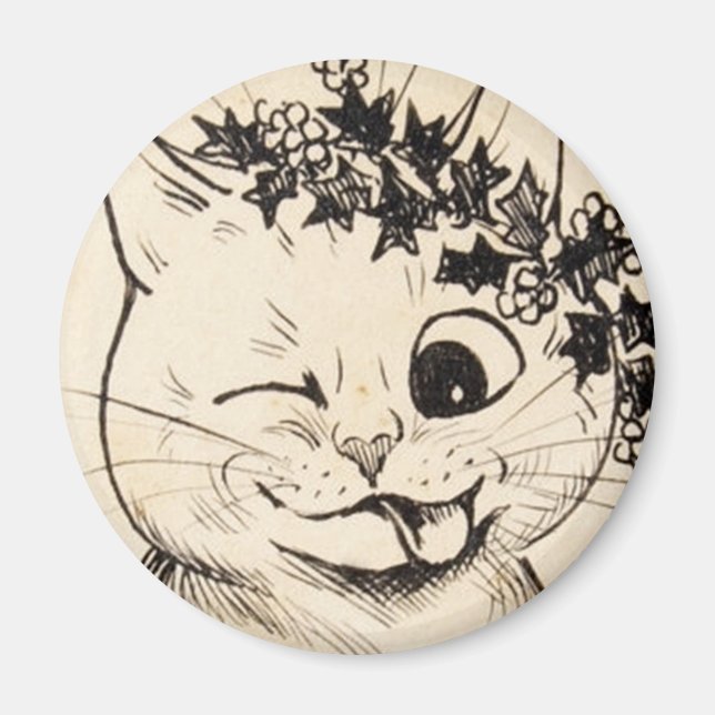 Louis Wain cat Magnet (Front)
