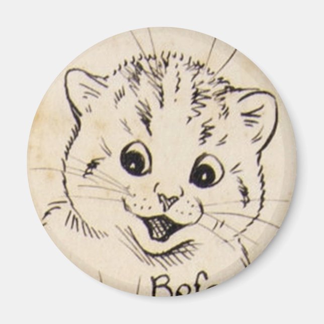 Louis Wain cat Magnet (Front)