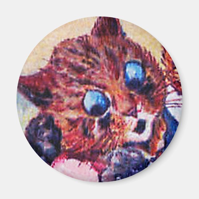 Louis Wain cat Magnet (Front)