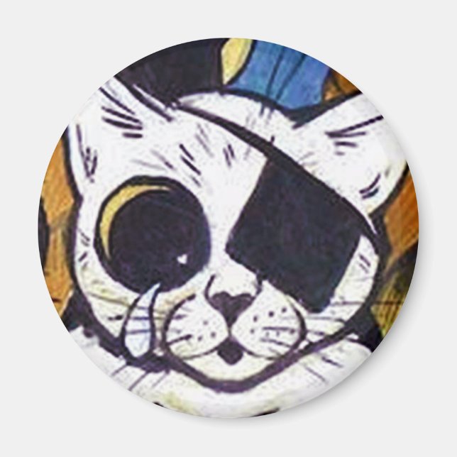 Louis Wain cat Magnet (Front)