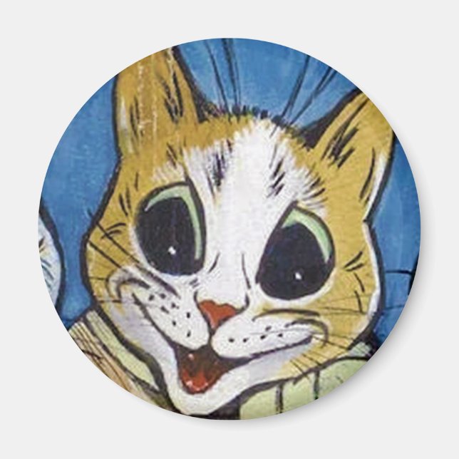 Louis Wain cat Magnet (Front)